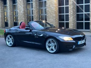 Black BMW Z4 Roof down 1